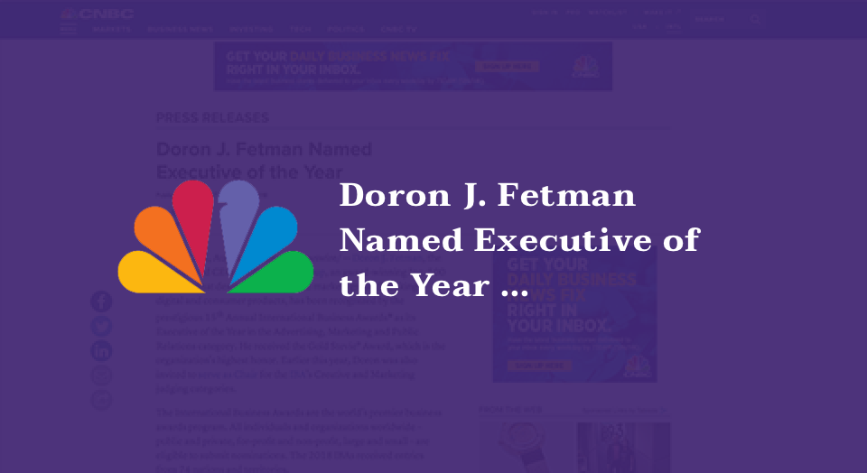 Doron J. Fetman Named Executive of the Year