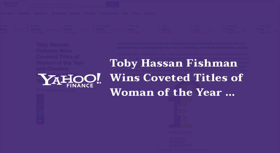 Toby Hassan Fishman Wins Coveted Titles of Woman of the Year and Creative Executive of the Year