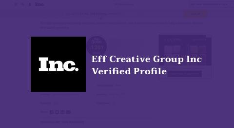 Eff Creative Group Provides product prototyping, analytics, product management, and e-commerce services to help businesses develop and launch products.